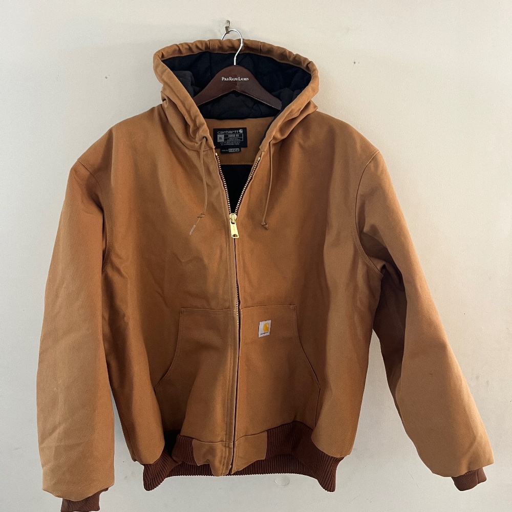 Carhartt Loose Fit Flannel-lined Duck Jacket w/Hood, XL